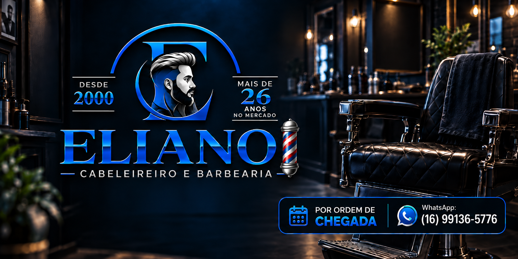 Capa de Eliano Cabeleireiro e Barbearia